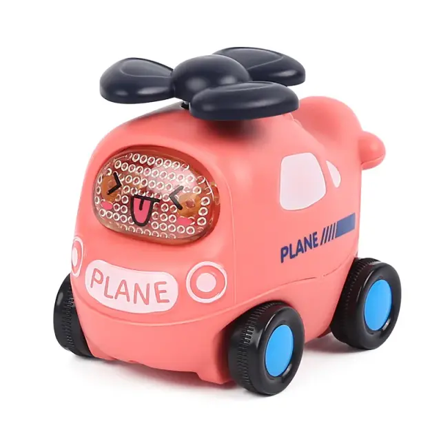Carro de Brinquedo Bebê Carros Macios e Resistentes Puxar para Trás Mini Carro de Corrida Brinquedo Educativo 4 Peças