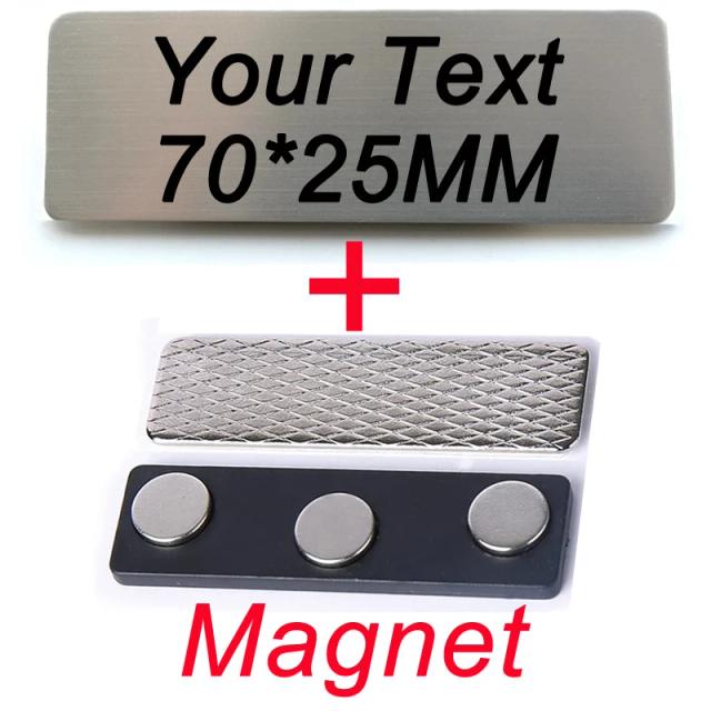 Placa de Identificação em Aço Inoxidável Gravada a Laser 70x25mm - Personalize com seu Logo ou Texto